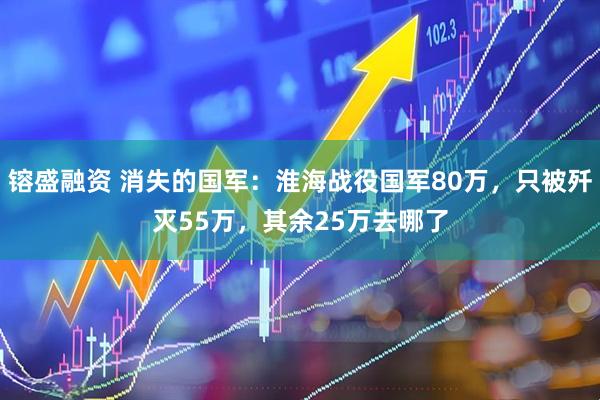 镕盛融资 消失的国军：淮海战役国军80万，只被歼灭55万，其余25万去哪了